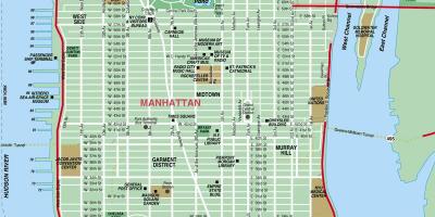 Manhattan kat jeyografik lari segondè detay