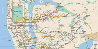 New York Manhattan tren kat jeyografik