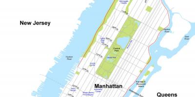 Yon kat jeyografik nan Manhattan New York