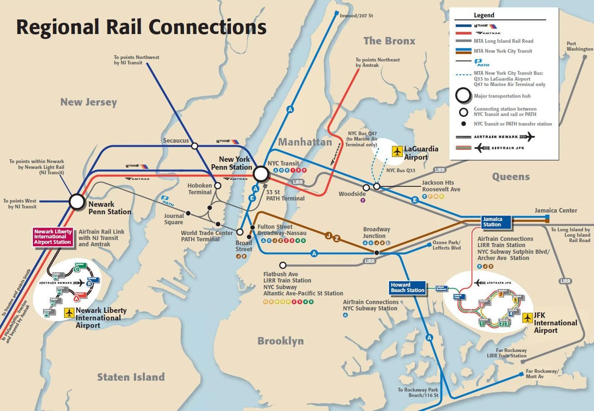 JFK Manhattan tren kat jeyografik