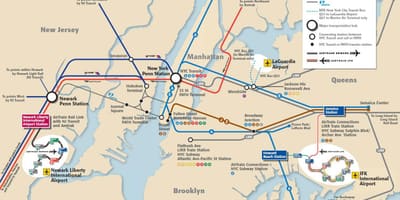 JFK Manhattan tren kat jeyografik