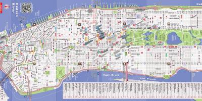Detaye kat jeyografik nan Manhattan ny