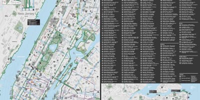 Manhattan bisiklèt liy kat jeyografik