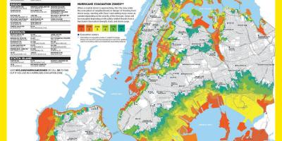 Manhattan zòn inondasyon kat jeyografik