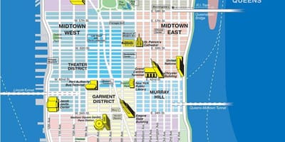 Kat jeyografik nan zile Manhattan